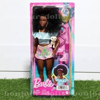 Amazon.com: Barbie Day & Play Doll With Fashion Roller